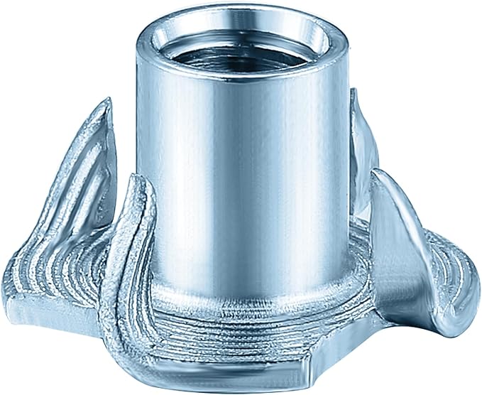 T-Nuts M8x11 (50 pcs), zinc Plated Steel, for Wood, Climbing Holds and cabinets