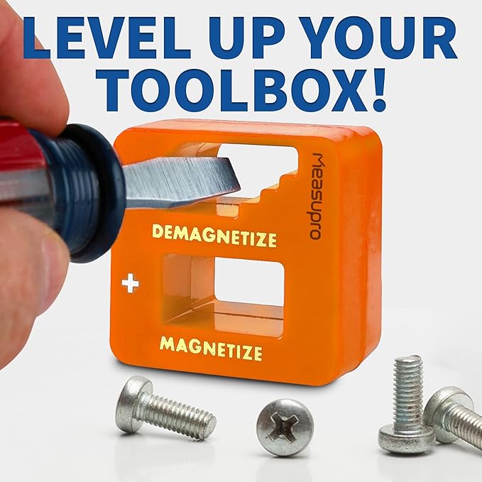 Demagnetizer and Magnetizer For Screwdrivers Tips, Bits, and Small Tools, Large or Big Screws, Drills, Drill Bits, Sockets, Nuts And Nails, 3 Pack Green, Yellow, Orange