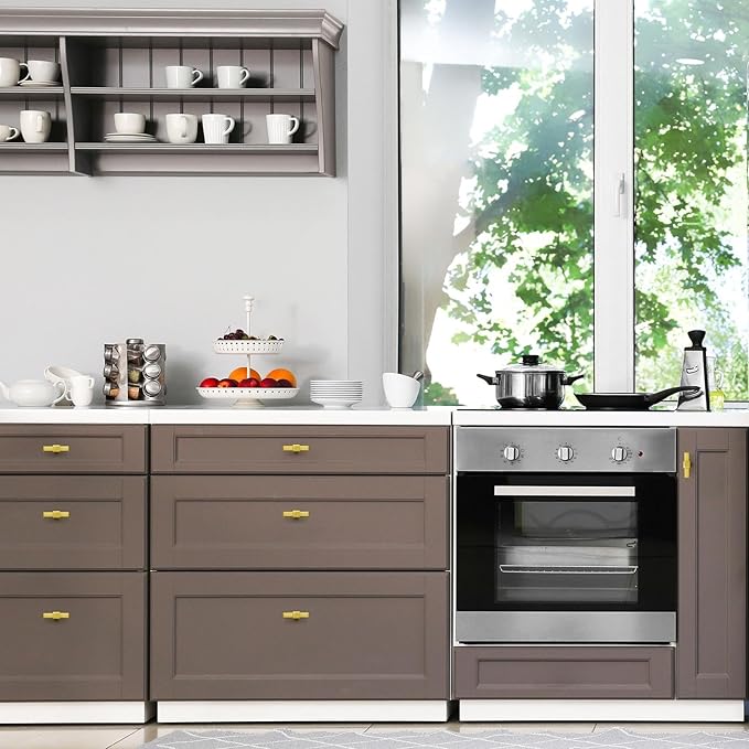 30 Pack Gold Cabinet Handles - 2" Overall Length Cabinet Pulls Drawer Pulls Cabinet Hardware Kitchen Handles for Cabinets