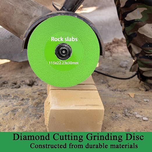 4 Pack 4-1/2" Ultra-Thin Diamond Saw Blades, Rock Slab Grinding Disc for Cutting and Grinding Tile and Ceramics, Compatible with Angle Grinder, Bench Grinder