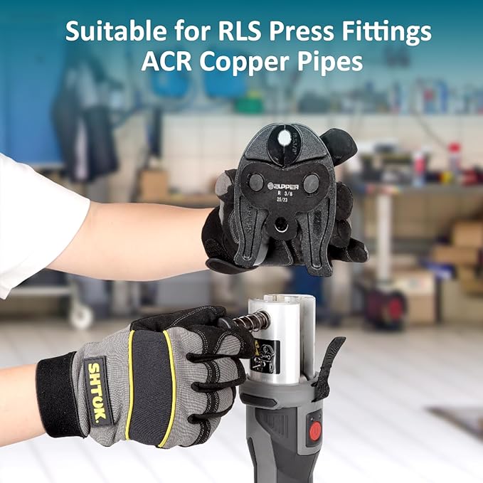 ZUPPER 7PCS Compact Press Jaws Kit 1/4" to 1 1/8" for RLS ACR Copper Pipes Compatible with Compact Pro Press Tool (24 kN/5,400 lbs) Suitable for HVAC/R, Refrigeration Pressing Tools