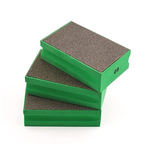 Electroplated Diamond Hand Polishing Pads 60-400 Grit Sanding Tile Stone Marble Concrete Wet Dry징짯 (3PCS 60Grit)