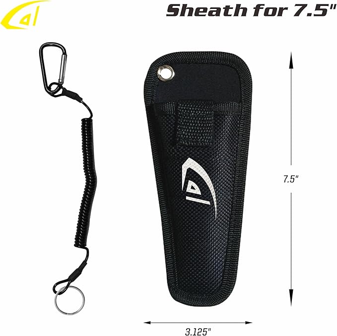 danco 2 Pack Aluminum 7.5??Precision Fishing Pliers with Stainless Steel Jaws, Cuts Braid with Ultra-Sharp Tungsten Carbide Side Cutter, Lockable, with Sheath, perfect for Fresh & Saltwater