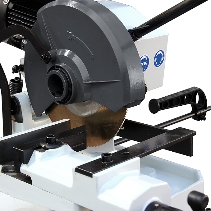 KAKA INDUSTRIAL Circular Coldsaw, 11 inch Heavy Duty Manual Metal Cutting Saw with Swivel Head (±45° Miter), 1.5HP 3-Phase Motor, HSS Blade and Coolant System for Steel, Aluminum, Copper - CS-11
