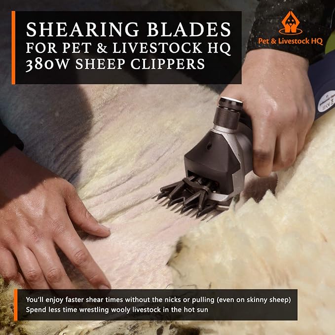 Sheep Shears Heavy Duty with 6 Adjustable Speeds - Professional Electric Clippers Farm Livestock - Shearing Machine Hair Cutting Kit for Grooming (Extra Blade)