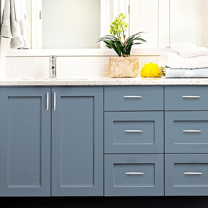 Ravinte 5-3/16 Inch Curved Cabinet Pulls Brushed Nickel Kitchen Arch Cupboard Handles Zinc Alloy Cabinet Pulls 5-3/16" Length,3" Hole Center | 15 Pack