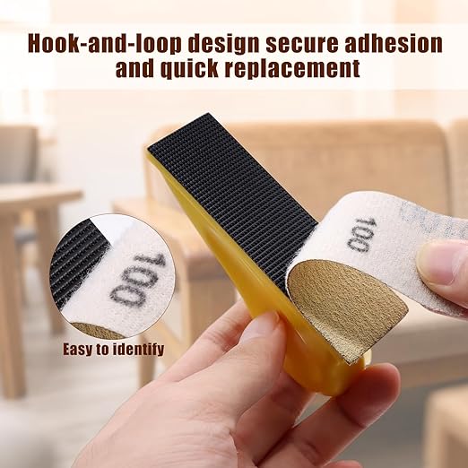 ZEHIQ 131Pcs Micro Sander Kit, 3.5??x 1??Detail Hand Sander for Crafting, Sandpaper Assortment of 40-1000 Grit for Small Projects DIY Crafts Wood Metal Polishing Tight Narrow Spaces