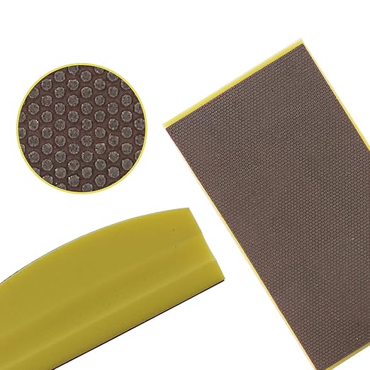 Diamond Hand Polishing Pads Foam Back for Glass Granite Marble Concrete Stone Sanding and Polishing (400 Grit)