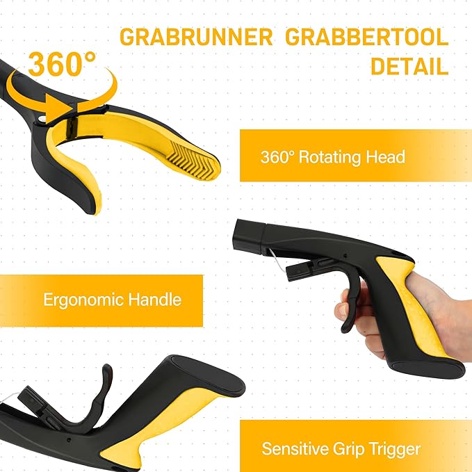 Grabber Reacher Tool -2 Pack 32??Reacher Grabber Tool with Strong Magnetic and Swivel Head - Pick Up Stick Grabbers for Seniors, Trash, Surgery Recovery Must Haves Gifts(Yellow)