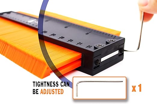 The Super Gauge Shape and Outline Tool, Contour Gauge for Perfect Woodworking, Carpentry, Construction - Adjustable Profile for Precision Copying of Irregular Shapes - Enhance DIY Projects (10"& 5")