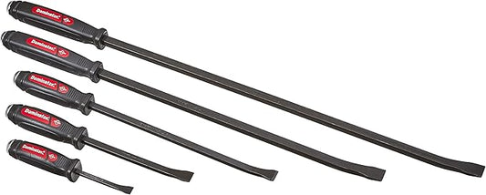 Mayhew Tools 61366 Dominator Pry Bar Set, 5-Piece Curved, Black Oxide Finish