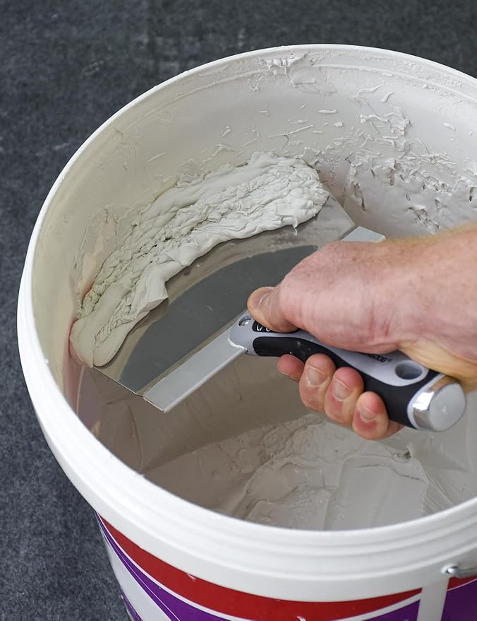 ROLLINGDOG Drywall Bucket Scoop - 6.5 inch Bucket Scraper Mud Scoop for Drywall,Plaster,Stainless Steel Bucket Scoop,Idea for Clean Paint,Mortar,Putty,etc