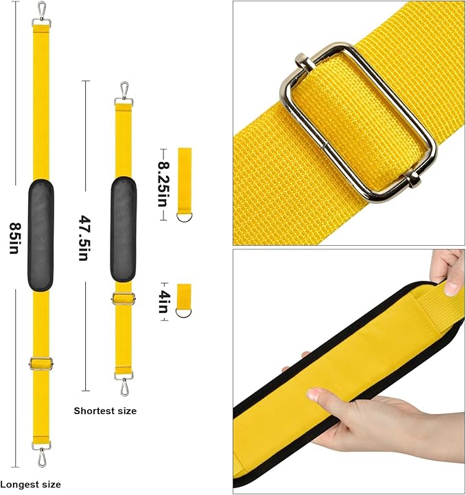 Universal Shoulder Strap for Leaf Blower & String Trimmer, Compatible with WOLFMEN for EGO Power+ for WORX for LAZYBOI for LEAPUL for DEWALT for MZK for Greenworks for BLACK+DECKER (1, Yellow)