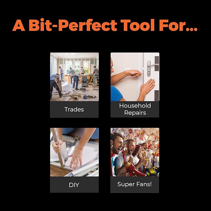 MEGAPRO짰 NHL짰 Team Edition Multi-bit Screwdriver | Officially Licensed NHL짰 Gear | Durable, Ergonomic, Pro-Grade Screwdriver (Philadelphia Flyers짰)