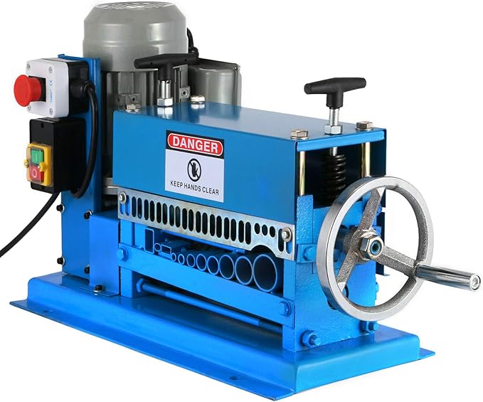 VEVOR Wire Stripping Machine 0.06-1.5 inch,Wire Stripper Machine 11 Channels 10 Blades, Automatic Wire Stripping Tool with Manual Hand Cranked Industrial for Recycling Copper Wire Stripper