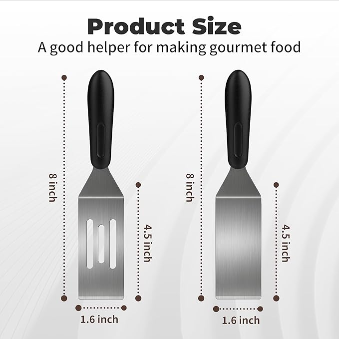 Small Spatula,Stainless Steel Spatula,Metal Spatula for Cooking with Heat Resistant Handle,Metal Spatulas for kitchen use for Pancakes?갟asagna?갃rownies?갅ake and Cookie