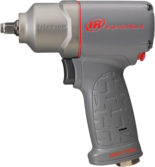 Ingersoll Rand 2115QTiMAX 3/8??Drive Air Impact Wrench, Quiet Tool, Lightweight 2.5 lb Design, Powerful Reverse Torque Output Up to 300 ft lbs, 7 Vane Motor, Max Control, Gray