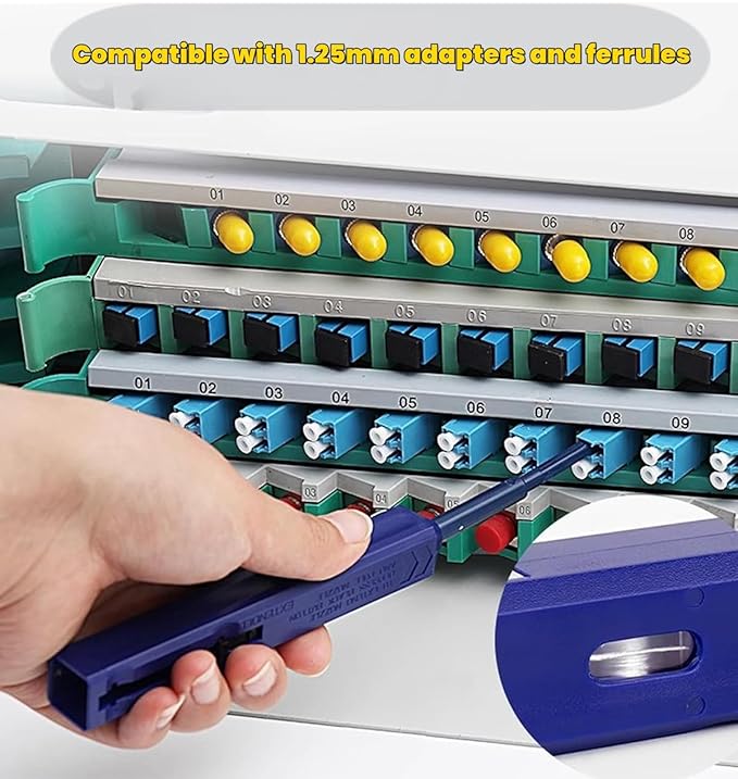 Zenithra Fiber Optic Cleaner,Fiber Optic Cleaning Pen 1.25mm Ferrules LC/MU FTTH Connector Cleaning Tools with 800+ Times