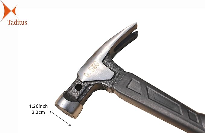 2-Piece Hammer Set, TPR Ball Peen 32 oz and Straight Claw 26 oz Hammers, Black