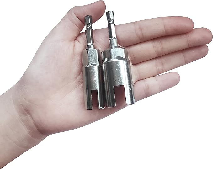2 Pack 竊?1mm竊?7mm) 1/4" hex Shank nut Driver Power Wing nut Drill bit Socket Tool Drive kit,wing nut driver,drill hange,For Hexagonal Shank Steel Drill Bit, For Screw Hole, C-hook Bolt, Q-Hanger