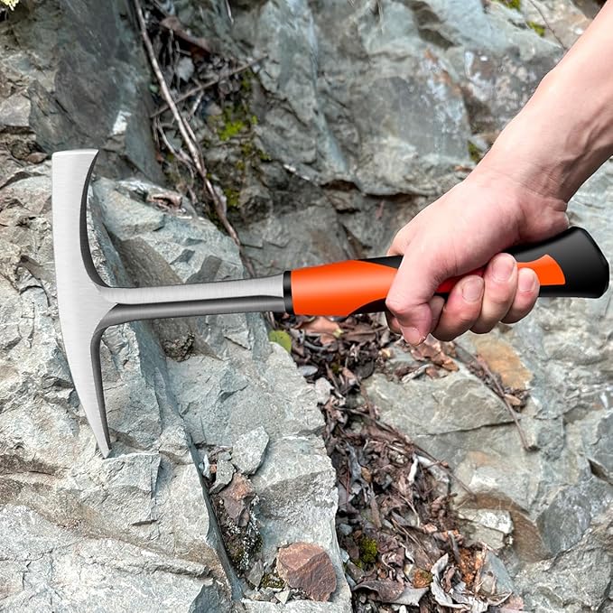 Welding/Chipping Hammer,28 oz Slag Removal Tool with Forged Steel Construction & Shock Reduction Handle,Rock Pick,Forged Brick Hammer,
