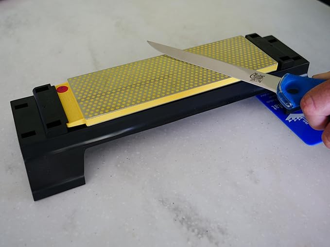 DMT WM8FC-WB DuoSharp Double-Sided Diamond Whetstone, Fine/Coarse (600/325) Diamond Sharpening Stone with Base, 8-Inch