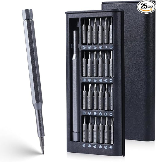25-in-1 Professional Magnetic Mini Repair Tool Kit, Small Precision Screwdriver Set, Mini Precision Screwdriver Set Small Bit Tool for Phone, Computer, Watch, Laptop, Macbook, Ring Doorbell, Eyeglass