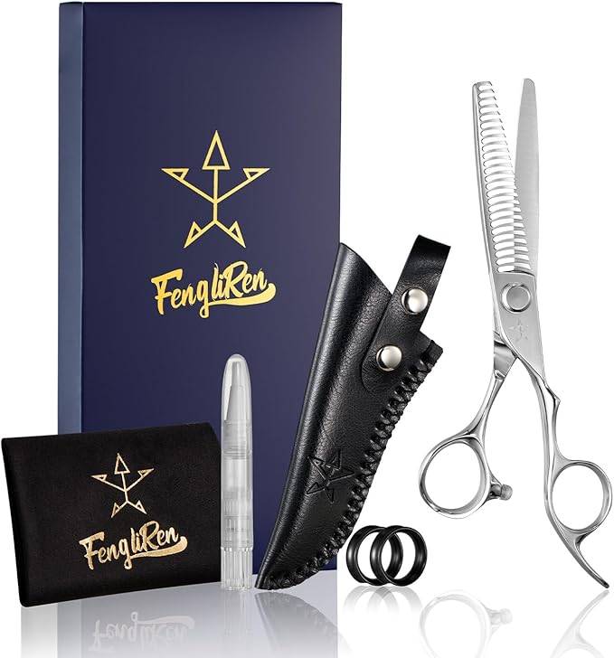 High-end Professional Hair Cut Thinning Scissors Hair Cutting Teeth Shears Barber Hairdressing Texturizing Scissor Extremely Very Sharp 6 Inch Dynamic Steel Alloy For Men Women Salon & Home