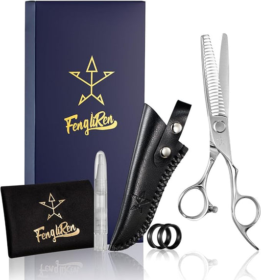 High-end Professional Hair Cut Thinning Scissors Hair Cutting Teeth Shears Barber Hairdressing Texturizing Scissor Extremely Very Sharp 6 Inch Dynamic Steel Alloy For Men Women Salon & Home