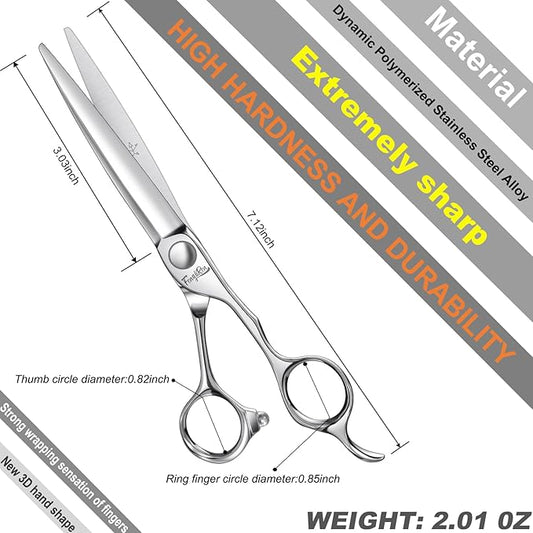 High-end Professional Extremely Very Sharp Barber Hair Cutting Scissors Hairdresser Shears For Hair 6.5 Inch Haircut Scissor Made Of Dynamic Stainless Steel For Hairdressing Salon Home Use