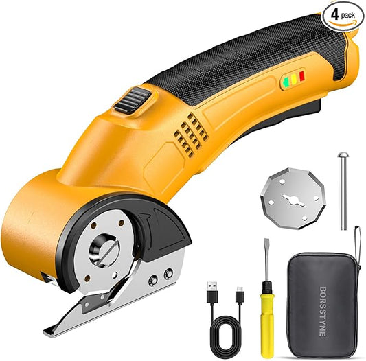 Cordless Electric Scissors Cutter Electric Scissors for Cardboard, Fabric,Carpet,Leather,Box