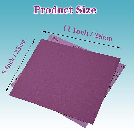 1500 Grit Wet Dry Sandpaper, 9 x 11 Inch (23x28 cm) Sanding Sheets, 15 PCS Premium Aluminum Oxide Abrasive Sand Paper for Wood Metal Ceramic or Auto Polishing and Scratches Removing