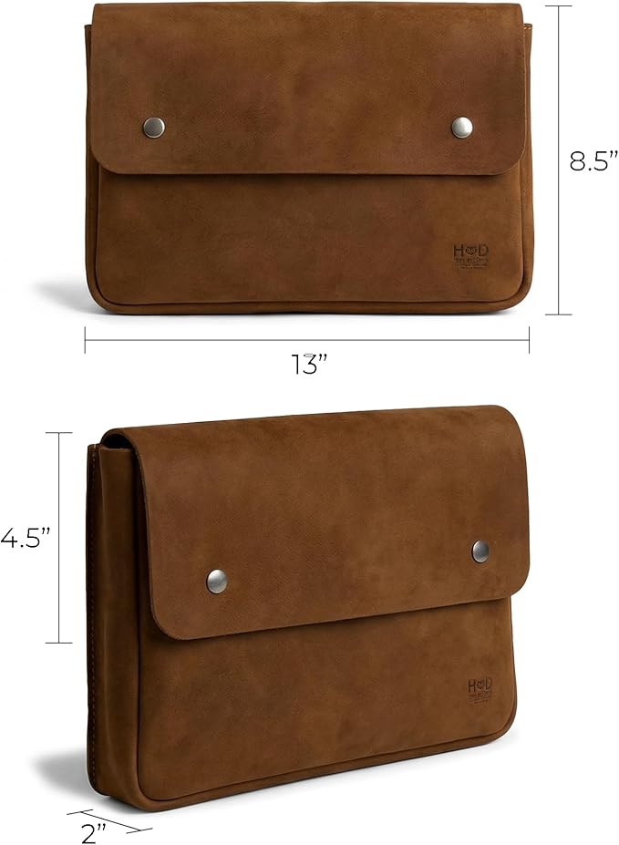 Hide & Drink, Vintage Folder Document Holder, File Case, A5 Binder, Envelope Portfolio, Pencil Pouch, Full Grain Leather, Handmade, Swayze Suede