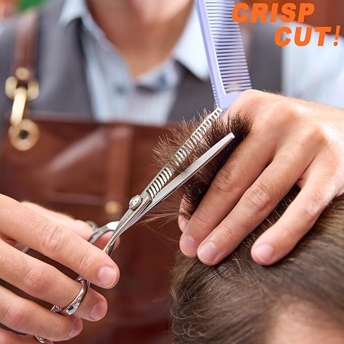 High-end Professional Hair Thinning Scissors Hair Cutting Teeth Shears Barber Hairdressing Texturizing Scissor Extremely Very Sharp 6.25 Inch Stainless Steel Alloy For Men,Women,Salon & Home