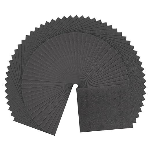 HARFINGTON 50pcs Sandpaper 360 Grit 9 x 11 Inch C-Weight Backing Silicon Carbide Abrasive Wet Dry Sanding Sheets for Wood Finishing, Metal Sanding, Automotive Polishing