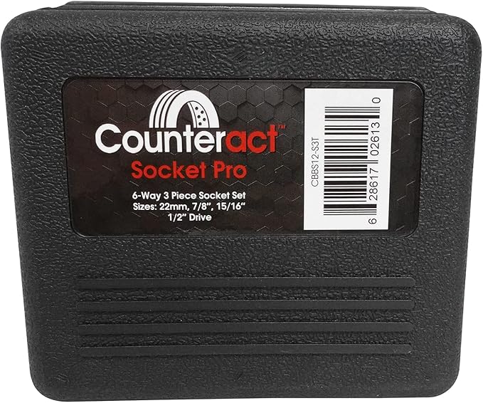 Counteract Socket Pro ??6 Way Socket 3pc Set - 22mm, 7/8", 15/16"mm - 1/2" Drive