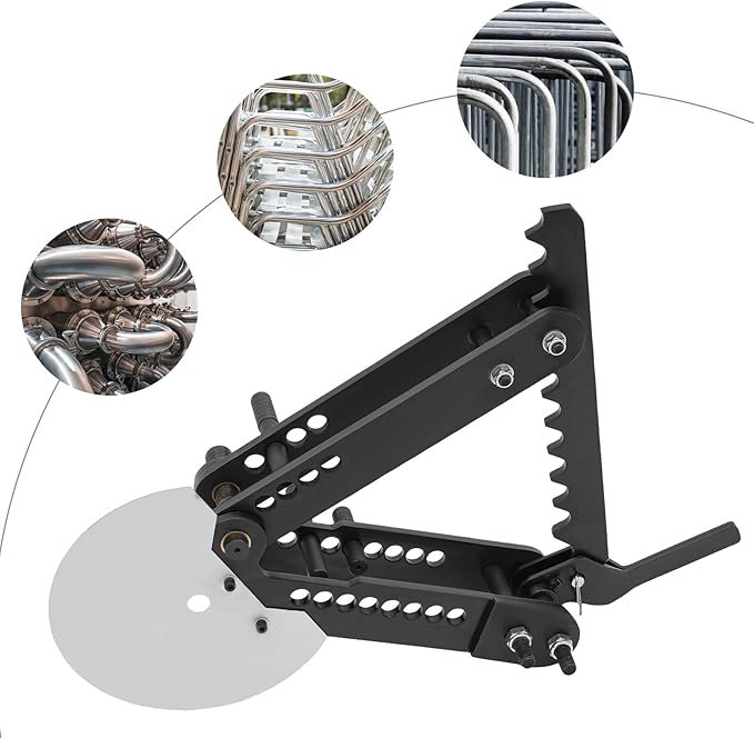 Tube and Pipe Bender Head 0-120째 Manual Pipe Bender with Multiple Adjustment Holes and Long Handle Tube Bender Replacement for Construction Machinery Decoration