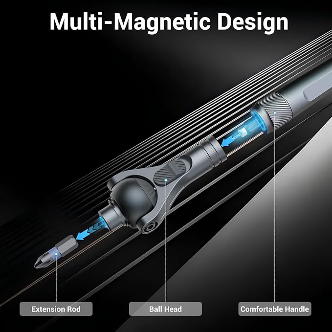 Upgraded Magnetic Screwdriver Set, 40 in 1 Ratchet Screwdriver Set with Detachable Ratchet Handle, 180째 Ratchet Head Precision Repair Tool Kit for Electrical,Automotive,Bicycle,Furniture Model Repair