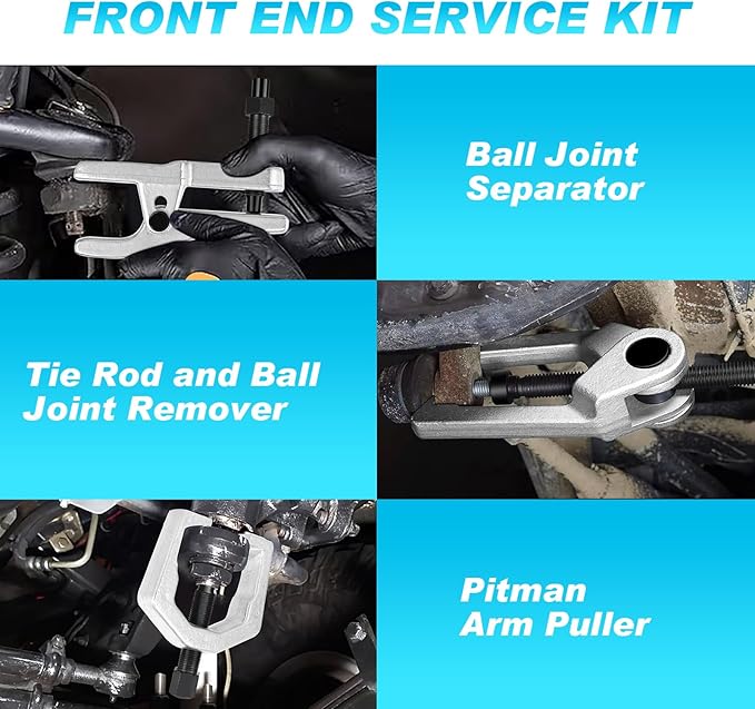 Nilight Ball Joint Separator, Pitman Arm Puller, Tie Rod End Tool, 5-in-1 Front End Service Set for Easy Removal, Splitter Removal Kit