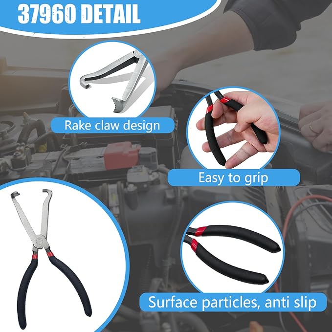 2Pcs 37960 Electrical Disconnect Pliers 60 Degree Plier and Straight Plier Automotive Electrical Connector Disconnect Pliers