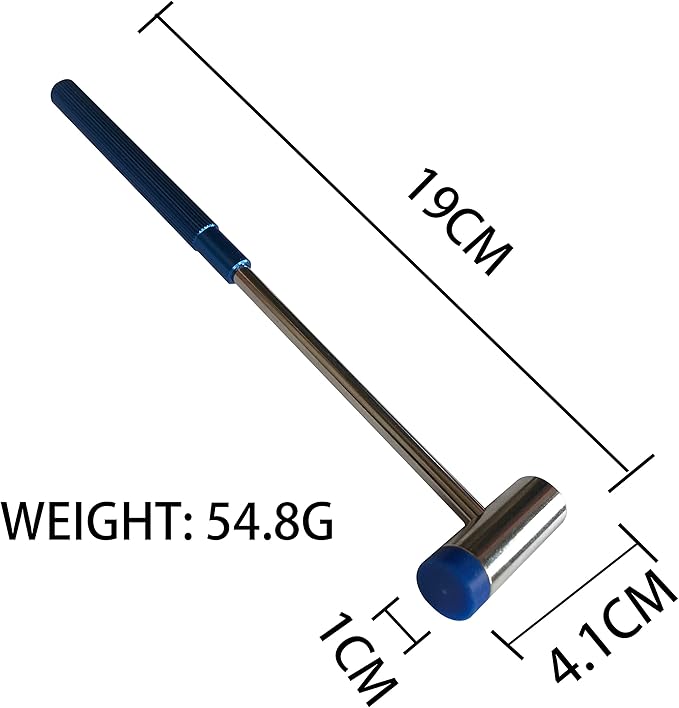Dual Head Small Hammer, 7 Inches, Plastic Head and Metal Head, Black Plastic Grip, Double face Jewelry Mallet, Mini Hammer for Watch, Tuning, Woodworking, Toys, DIY, Leather, Instruments