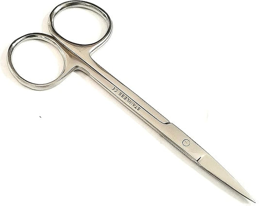 Iris Micro Dissecting Lab Sharp Scissors, 4.5" (11.43cm) Fine Point Straight, Stainless Steel (Pack of 1)