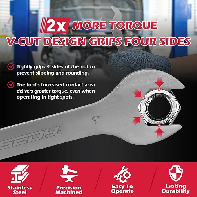 19-Piece Super Thin Open-End Wrench Set, SAE 1/4"-1-1/16" & Metric 5.5??7 mm, 3 mm Thickness Slim Wrench Set for Tight Spaces, Nickel Plated Flat Wrenches with Red & Blue Rolling Storage Pouches
