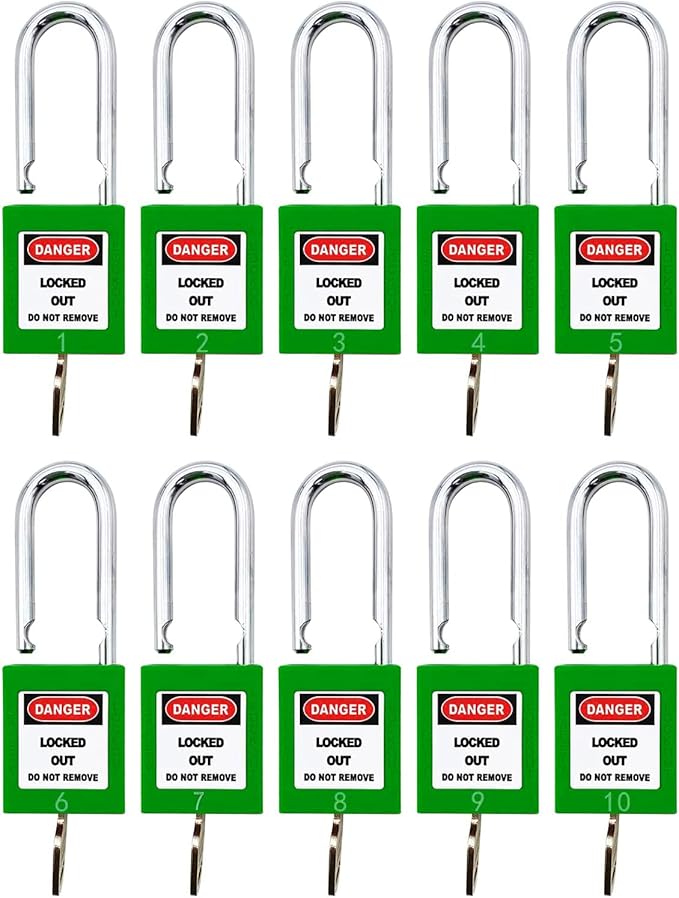 Lockout Tagout Locks, Safety Padlocks, Loto Keyed Differently Lock Out Tag Out Device Plastic with Lockout TagOut Tags