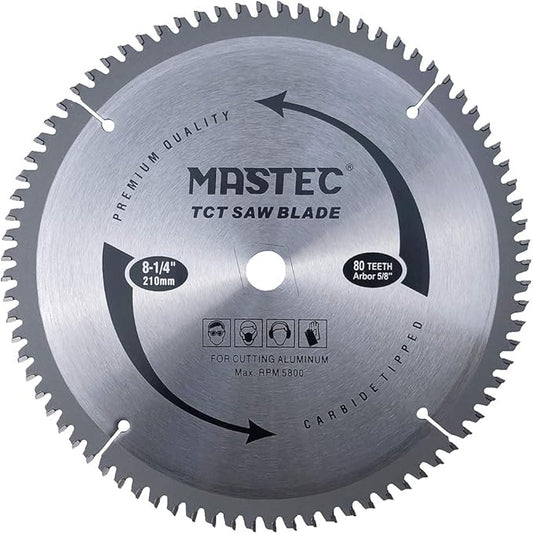 8-1/4 Inch 80 Tooth TCG for Aluminum and Non Ferrous Metals Cutting with 5/8-Inch DMK Arbor