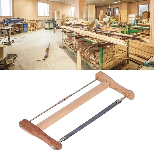 Teakwood Handsaws,Bow Saw Blade Frame Saw Blade Replacement Carpenter Hand Bow Wood Cutting Tool Woodworking Hardware ,Frame Saw Kit For Hack Saw Blade (Large (580Mm))