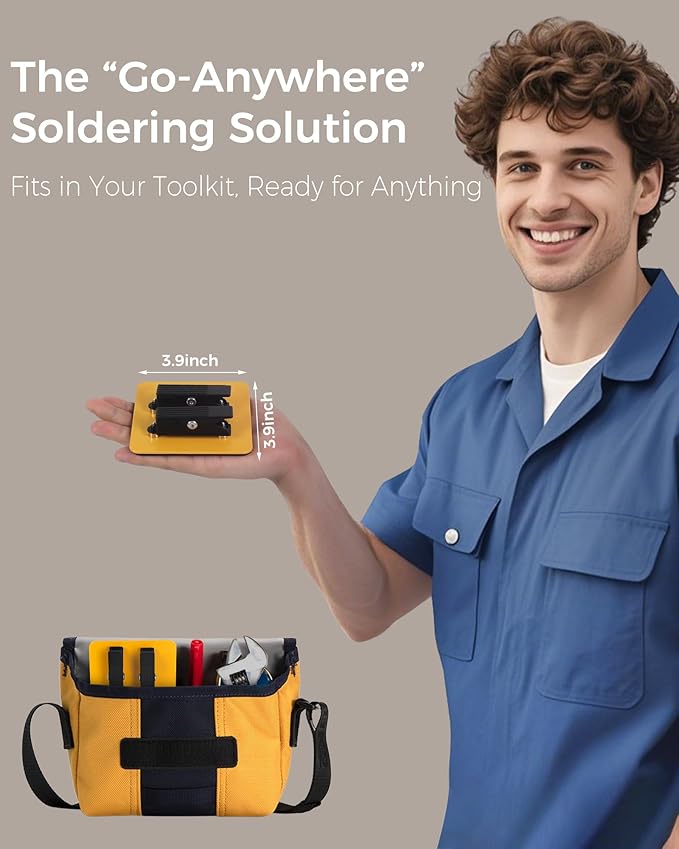Magnetic Helping Hands Clamp Metal, Adjustable Third Hand Soldering Holder Stand For Small Electronics, Hobby DIY, Craft, Jewelry, PCB Repair Solder Aid Station
