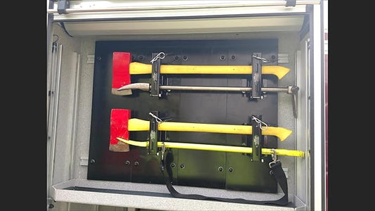LockJaw Heavy Duty Steel 2 Hole Shovel Holder for Truck Beds - 2 Slot Garden Tool Storage for Long-Handled Tools - Commercial Grade Truck Accessories for Trailers and Garages (2 Clamps, No Bracket)DD2