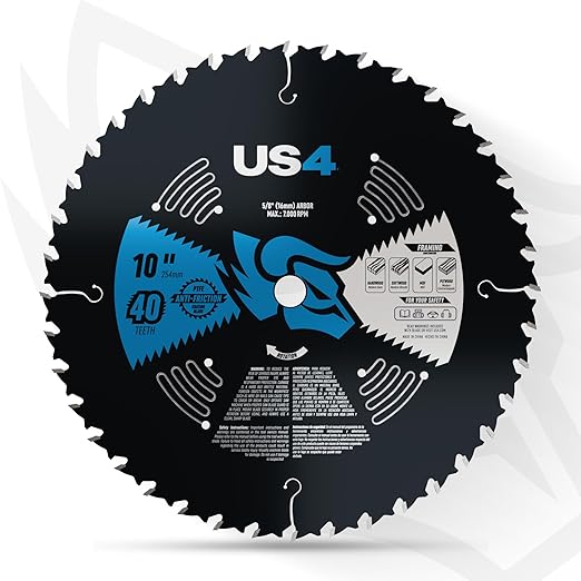 US4 10" 40T Circular Saw Blade - Professional Wood Cutting