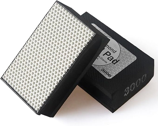 3000 Grit Diamond Polishing Sanding Block for Granite Marble Glass - Handheld Grinding Pad